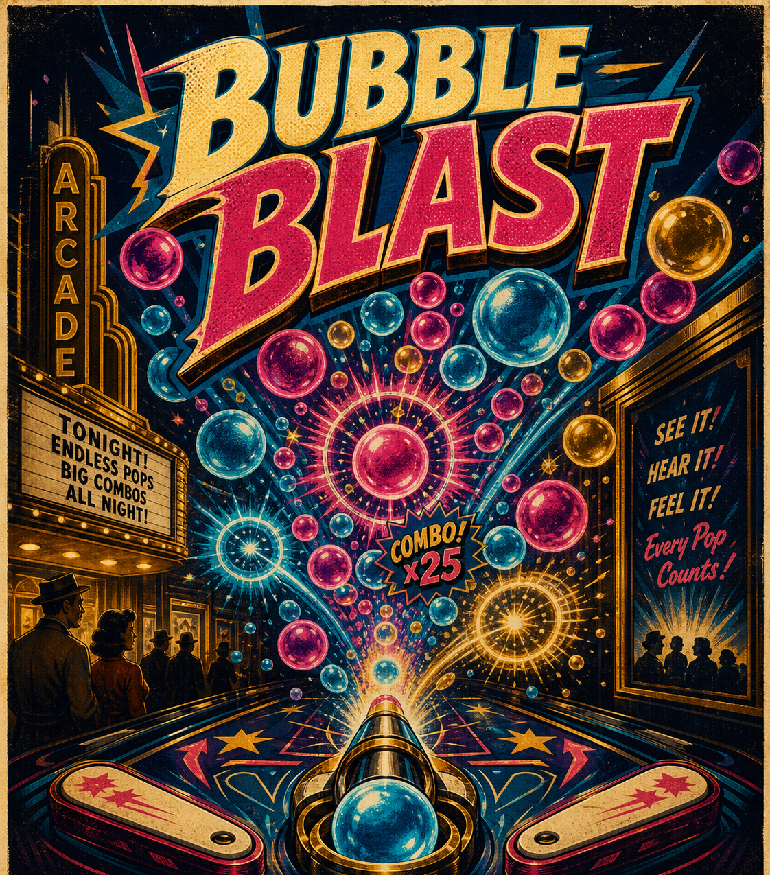 Bubble Blast arcade poster