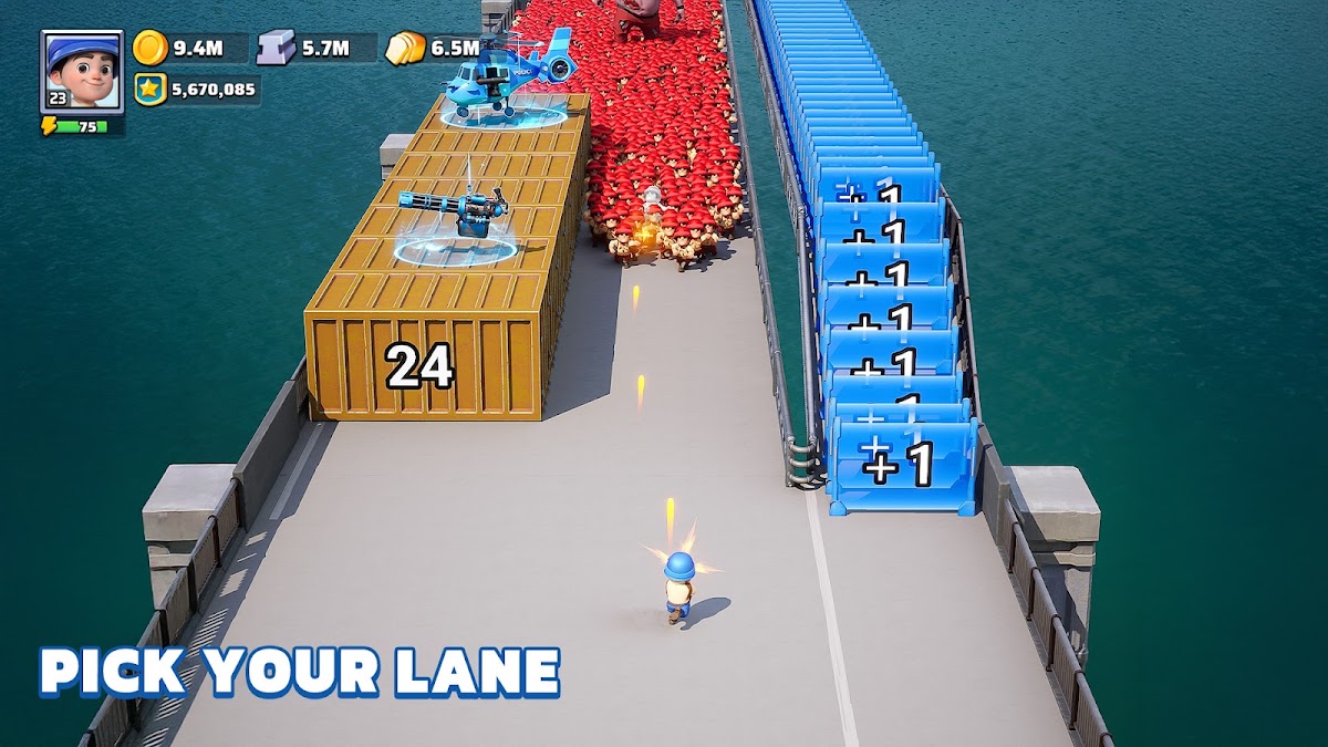 Official Last War store screenshot showing a lane-choice combat sequence