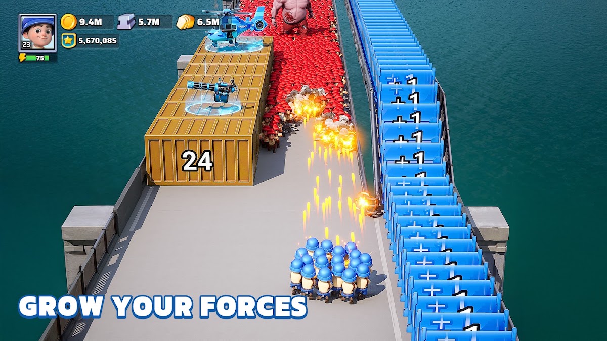 Official Last War store screenshot showing a growing squad pushing through enemy forces